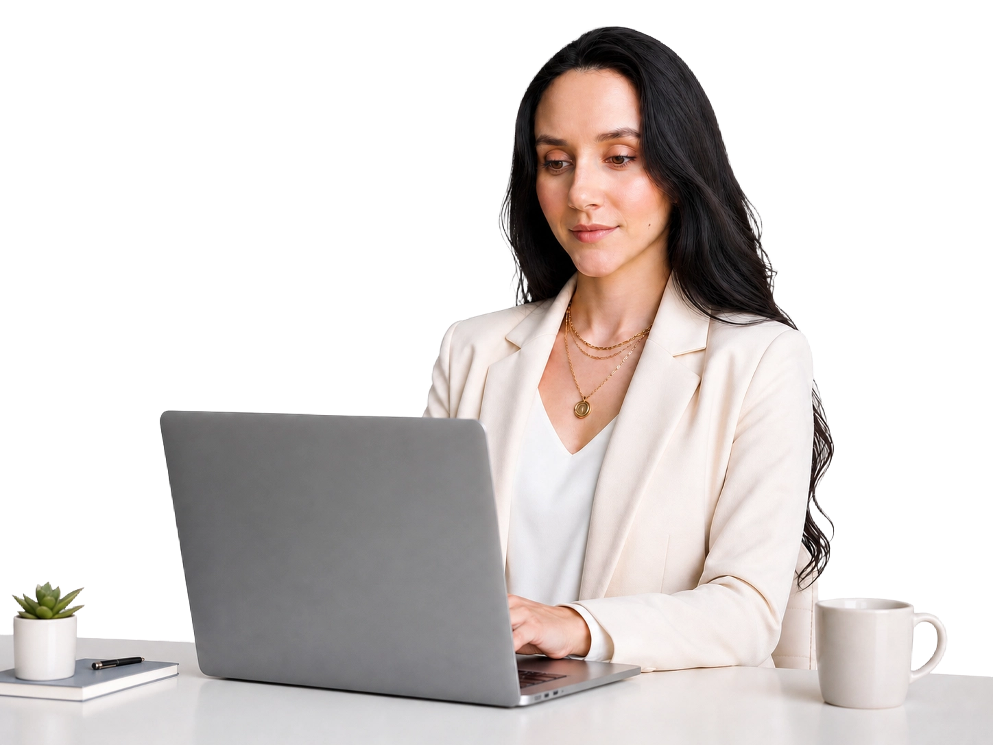 Usuário gerenciando o negócio no Nexum ERP pelo notebook